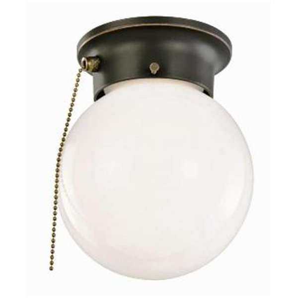 Cling 1-Light Ceiling Mount Globe Light with Pull Chain CL63593